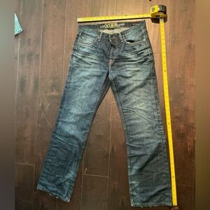 Lucky Brand Men's Dark Blue Straight Jeans